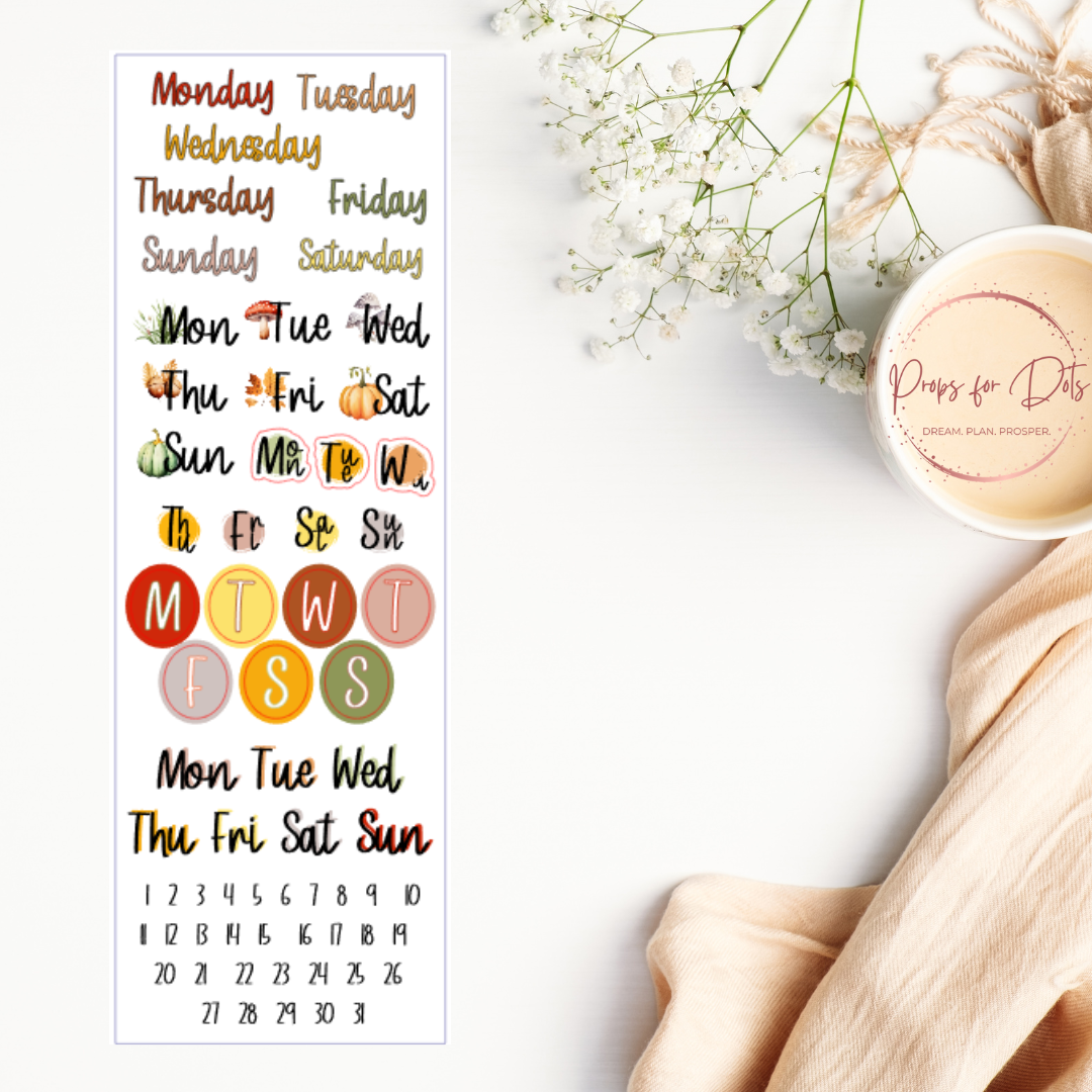 Monthly Sticker Kit: Autumn