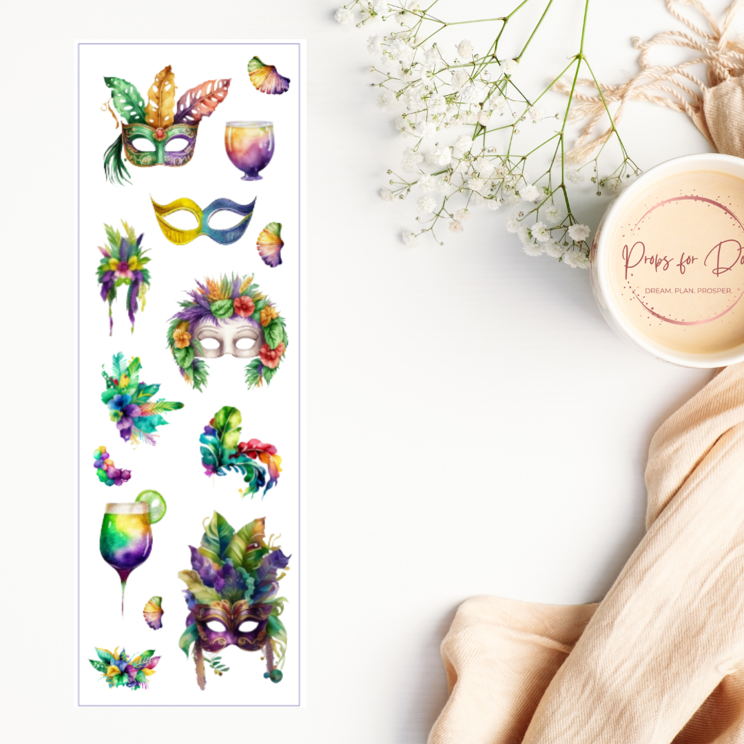 Monthly Sticker Kit: Mardi Gras