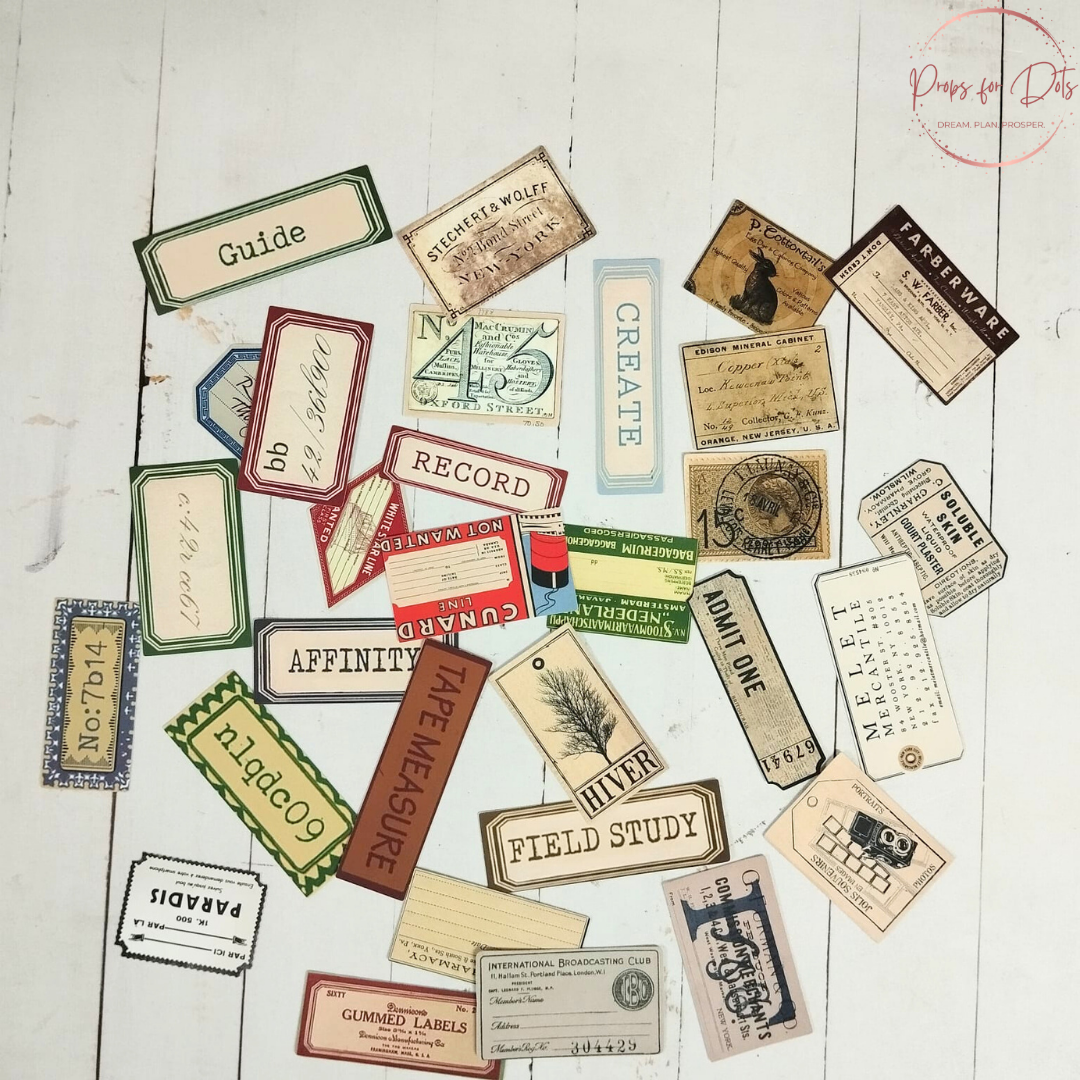 Vintage Tags and Labels Ephemera Stickers