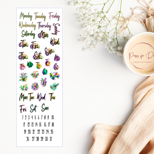 Monthly Sticker Kit: Mardi Gras