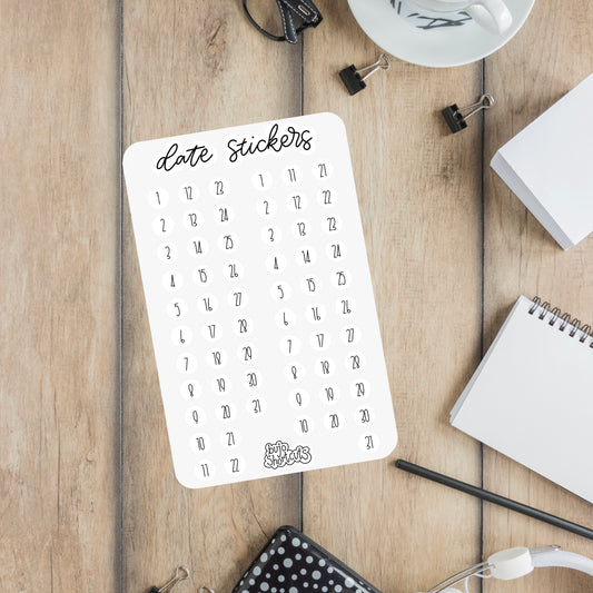 Bujo Shortcuts Journal Date Stickers
