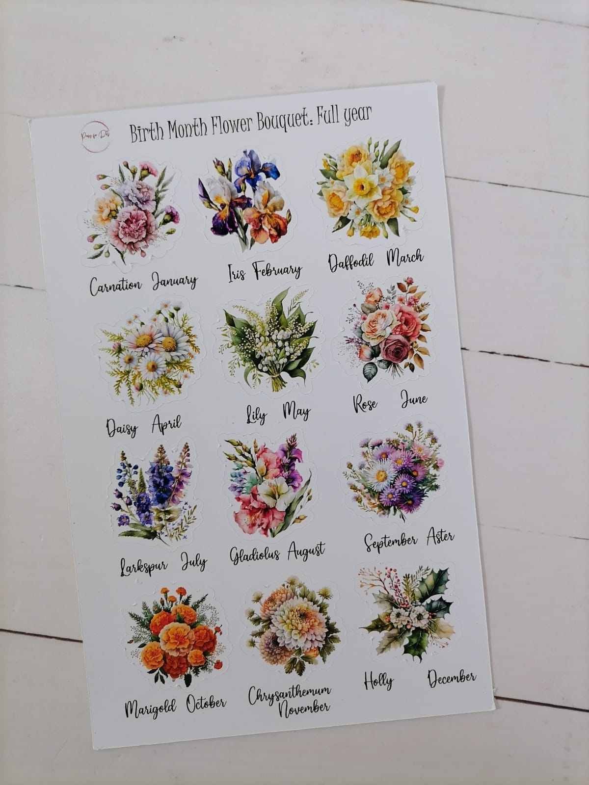 Birth Month Flowers and stones
