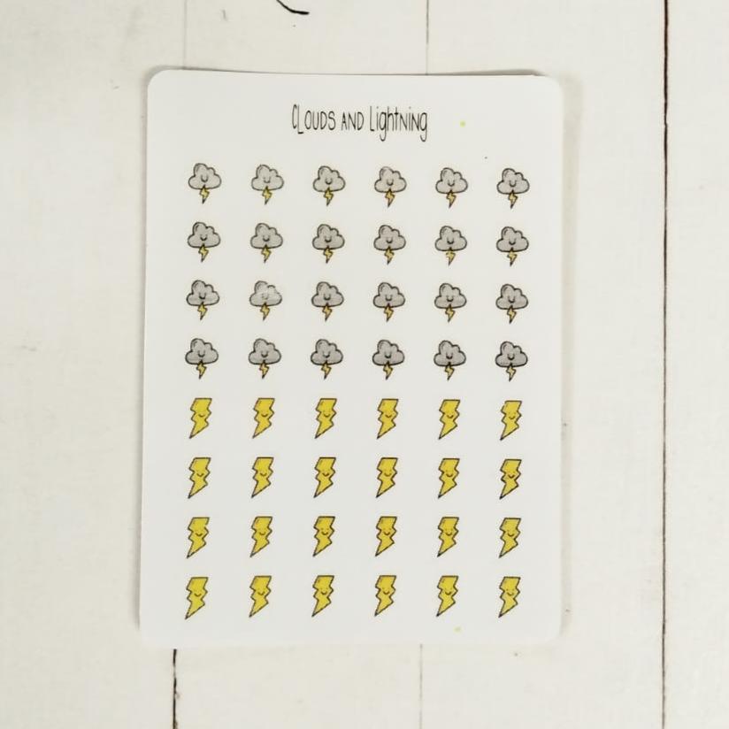 Weather Icon Stickers: 1cm