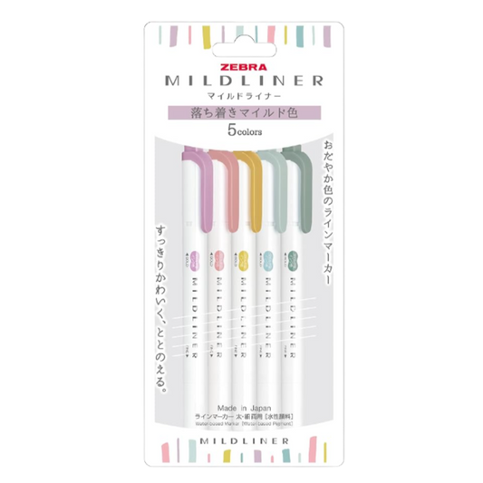 Zebra Mildliner 5 pack