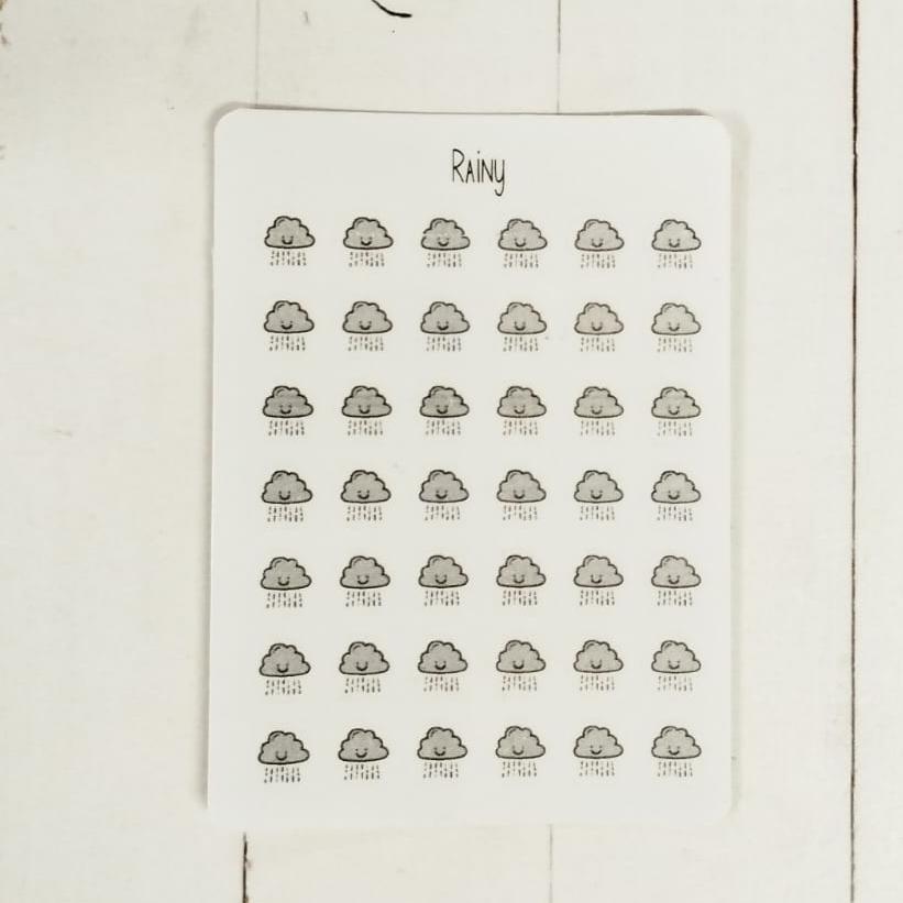 Weather Icon Stickers: 1cm