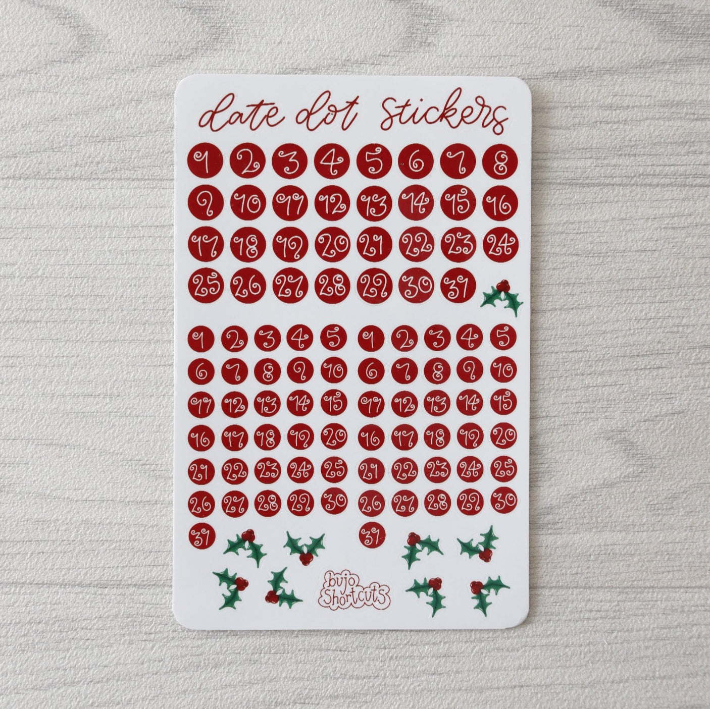 Bujo Shortcuts Christmas
