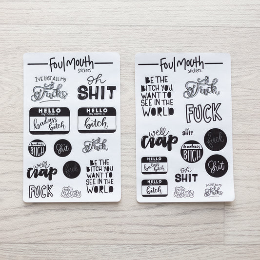 Bujo Shortcuts Foul Mouth Series