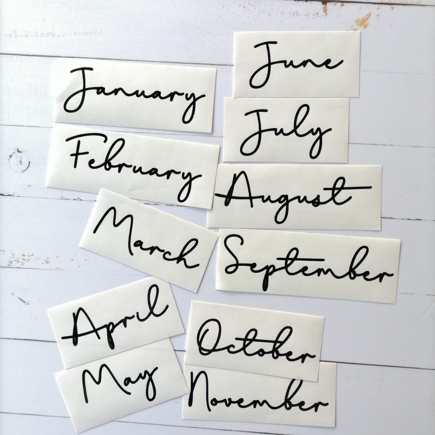 Monthly Vinyl Decals