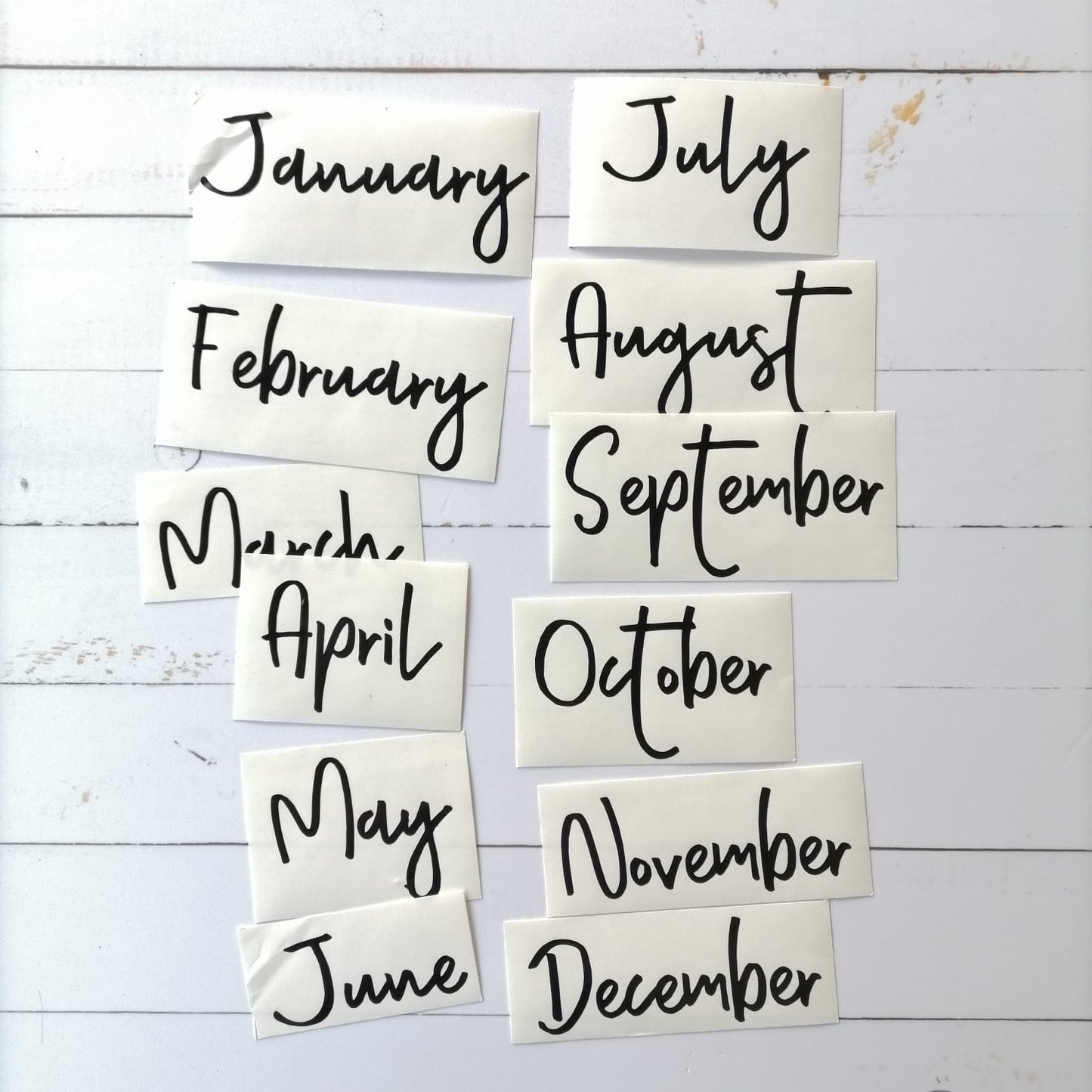 Monthly Vinyl Decals