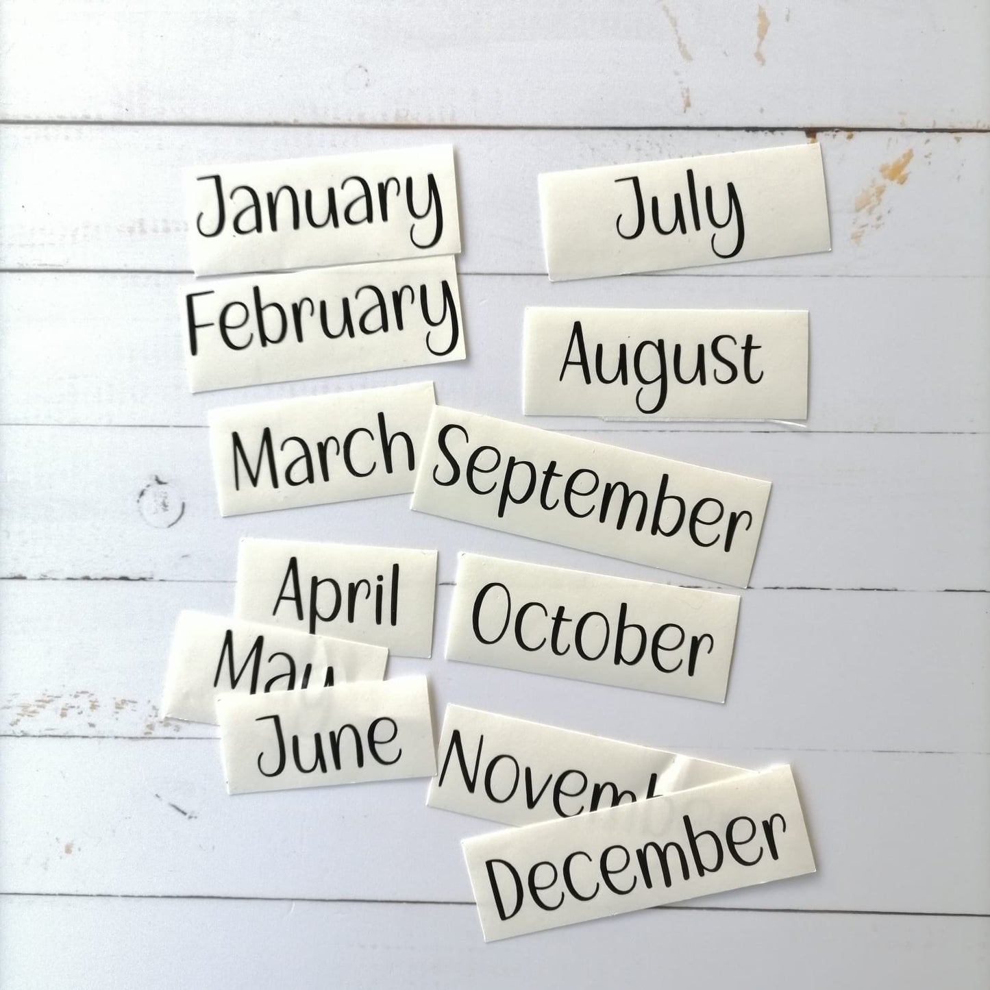 Monthly Vinyl Decals