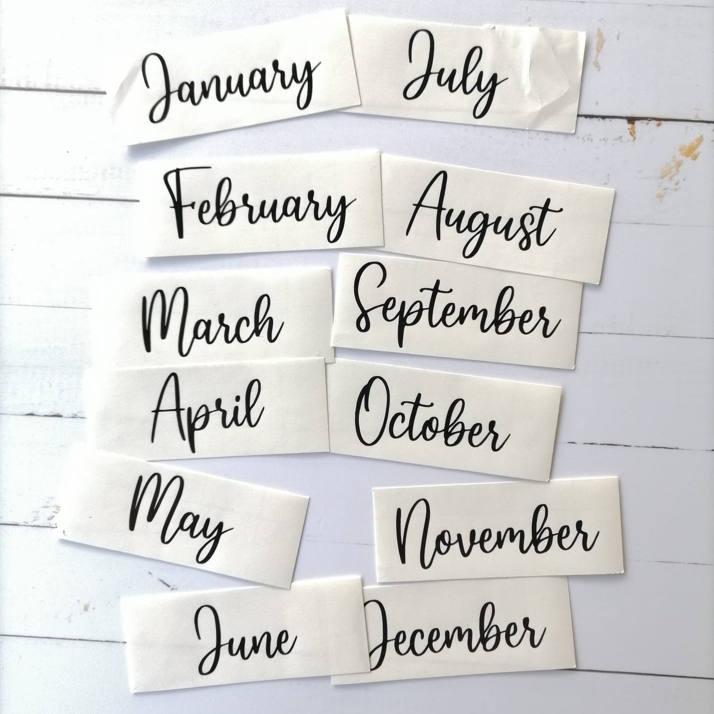 Monthly Vinyl Decals