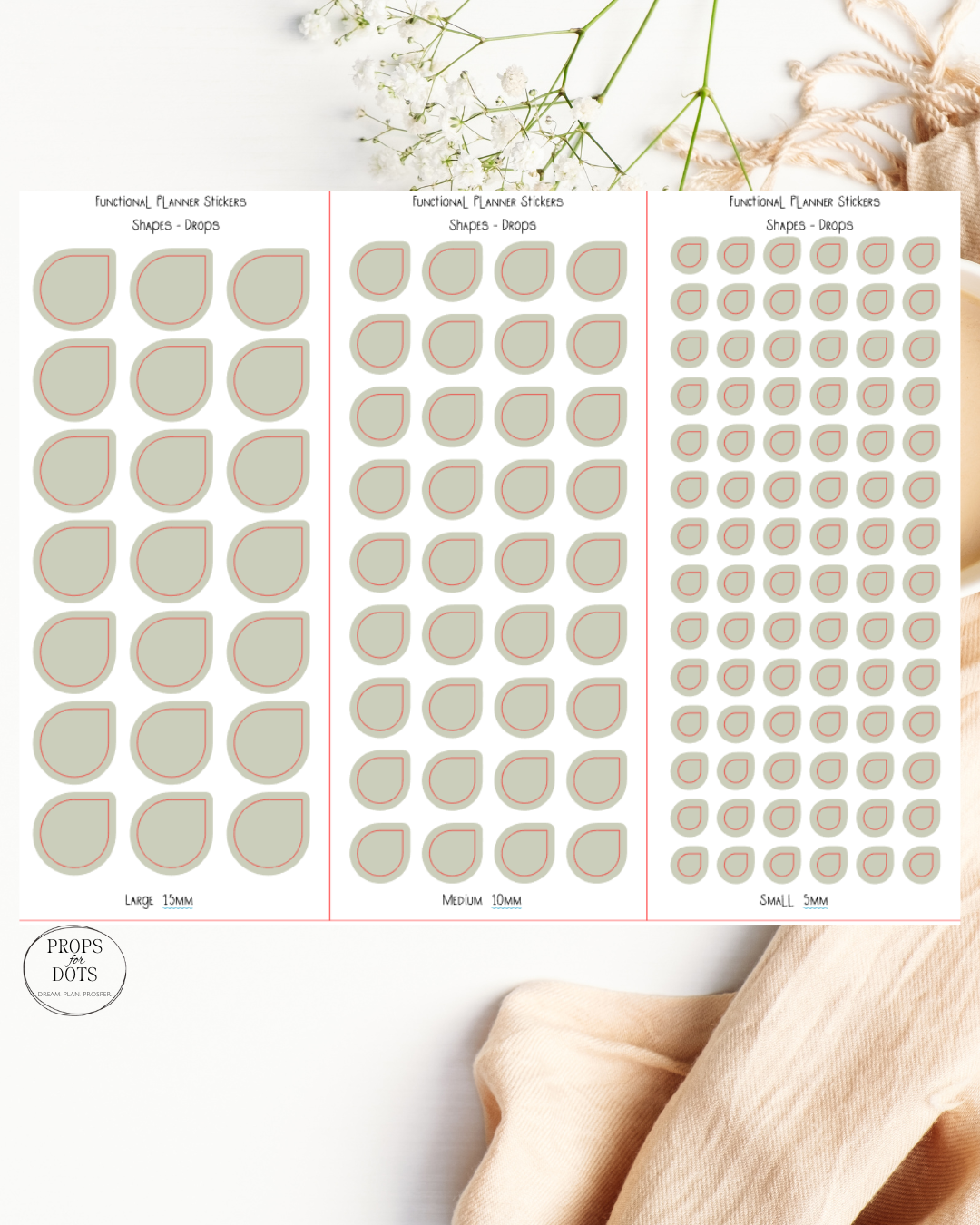 Functional Planner Shapes – Washi Sticker Set