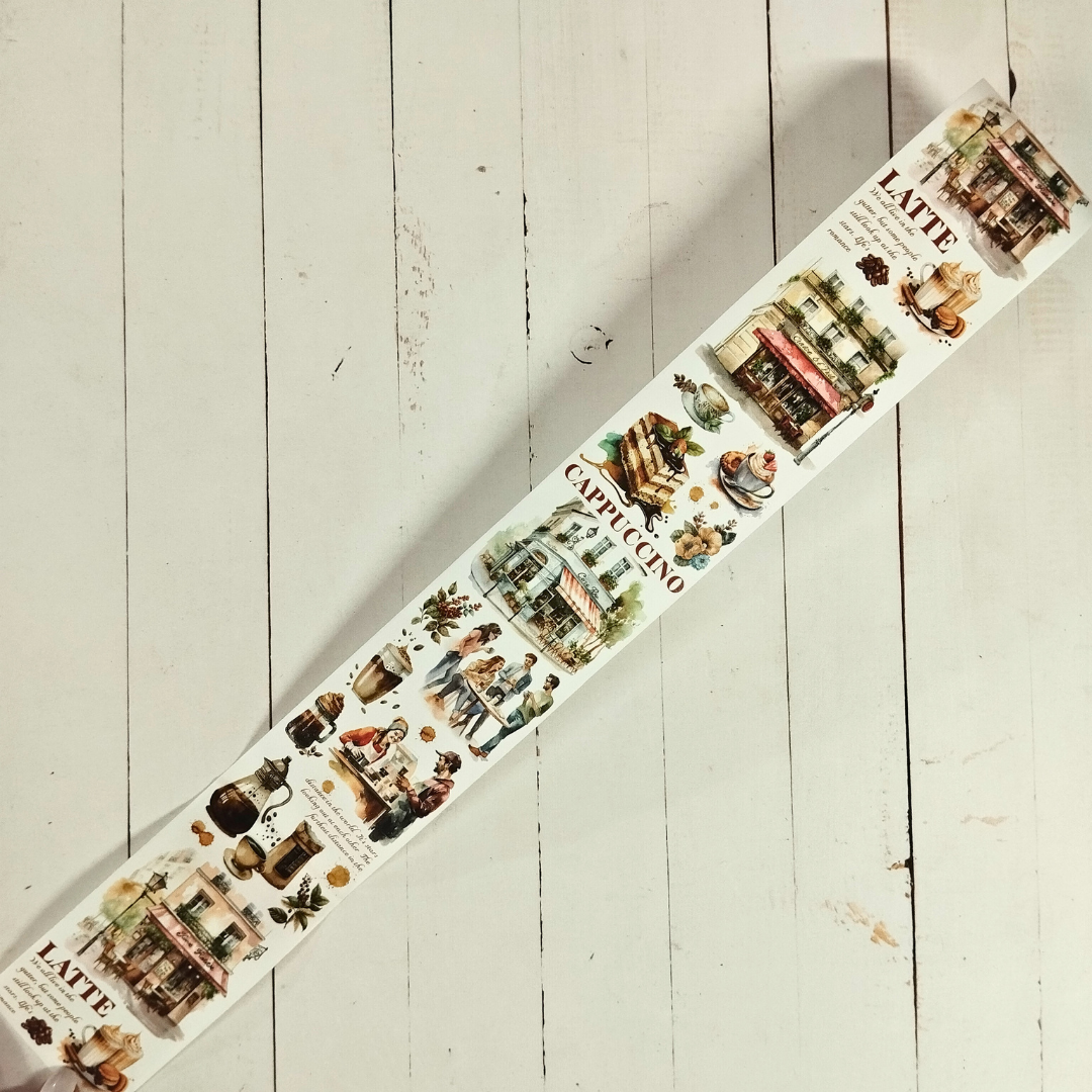 Creative Cut-Out Washi Roll: Coffee Diary