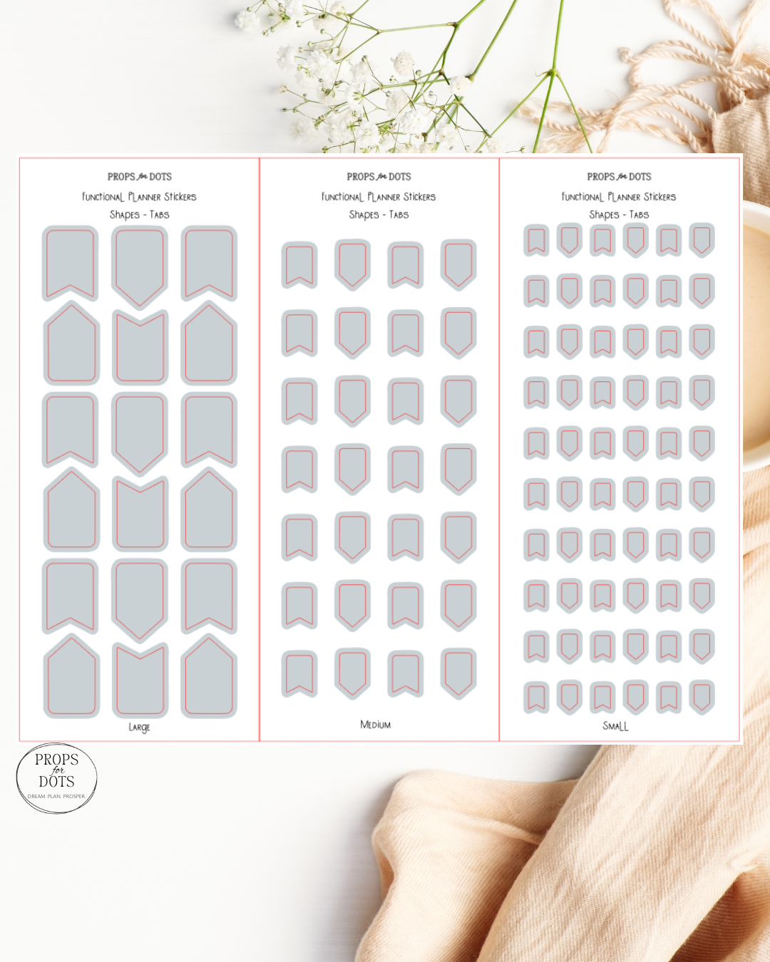 Functional Planner Shapes – Washi Sticker Set