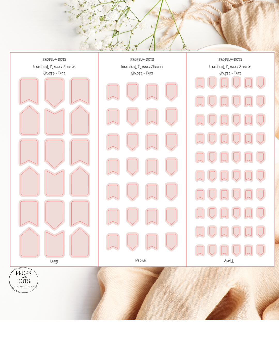 Functional Planner Shapes – Washi Sticker Set