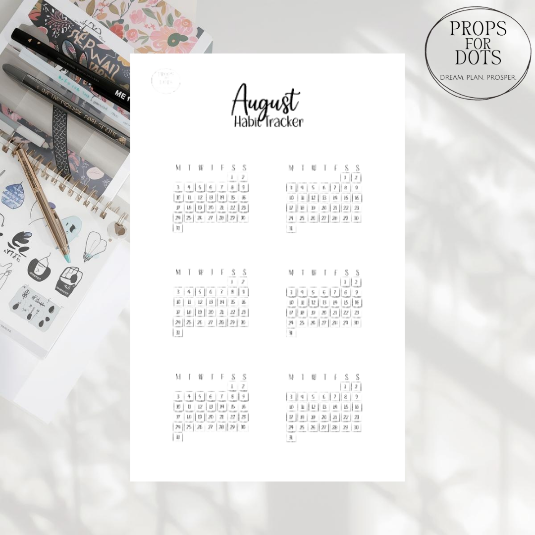 2026 Monthly Habit Tracker Stickers