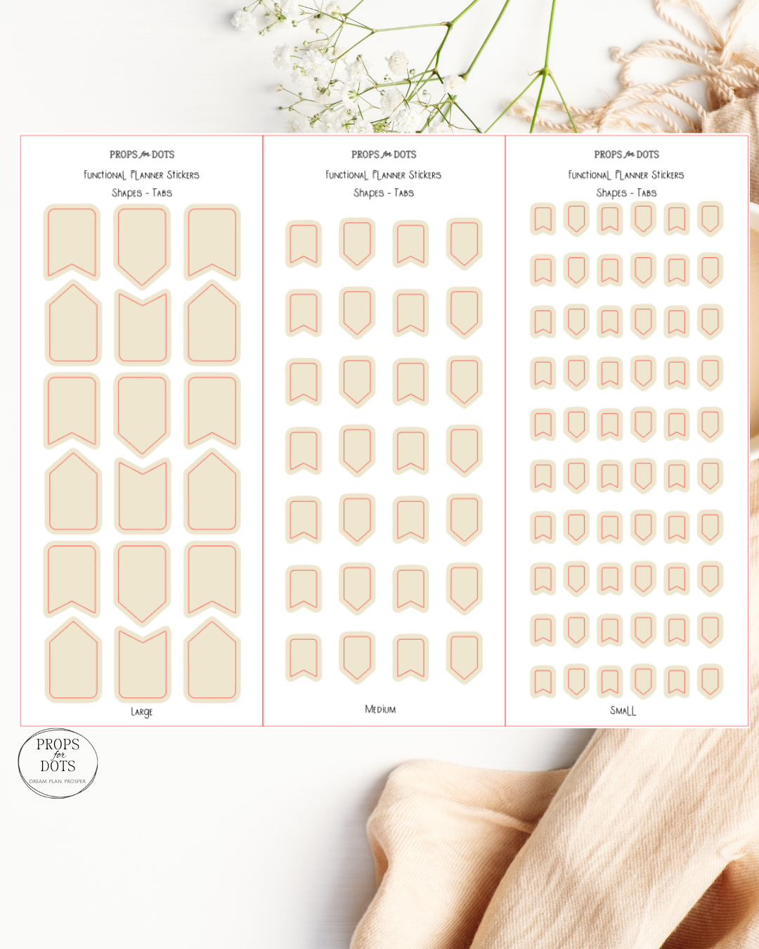 Functional Planner Shapes – Washi Sticker Set