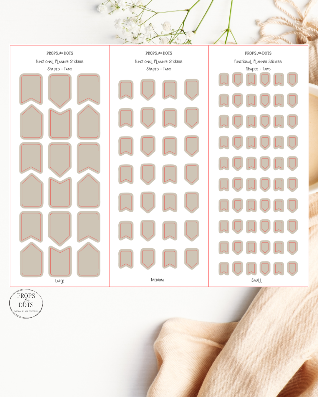 Functional Planner Shapes – Washi Sticker Set