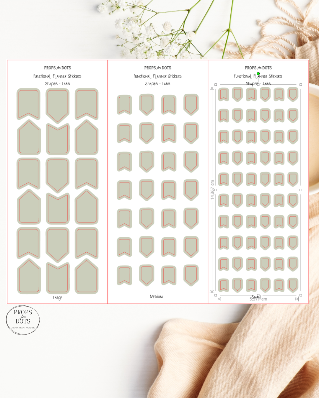 Functional Planner Shapes – Washi Sticker Set