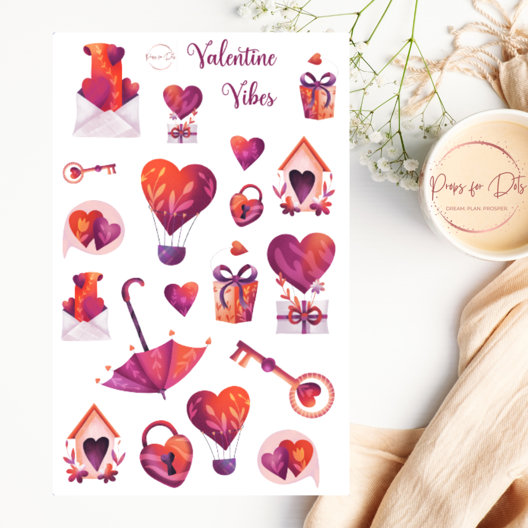 Valentine Vibes stickers