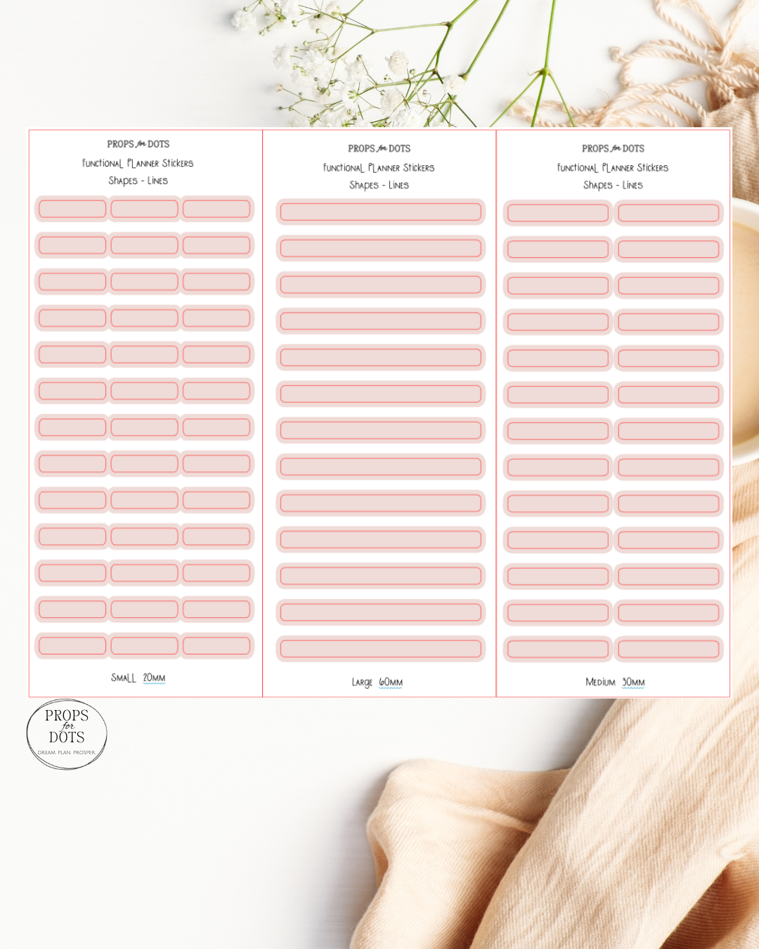 Functional Planner Shapes – Washi Sticker Set