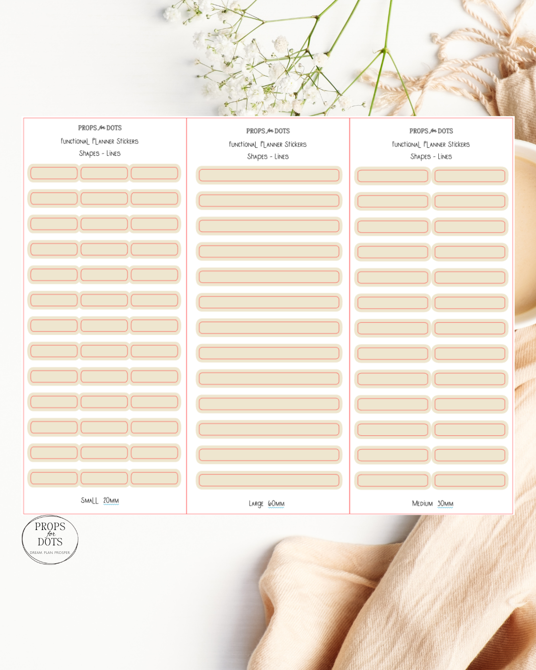 Functional Planner Shapes – Washi Sticker Set
