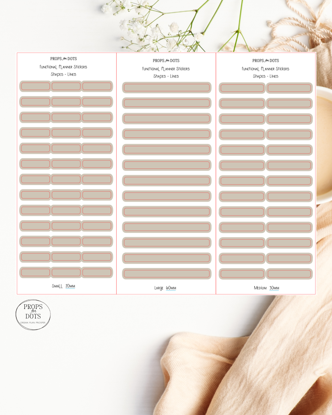 Functional Planner Shapes – Washi Sticker Set