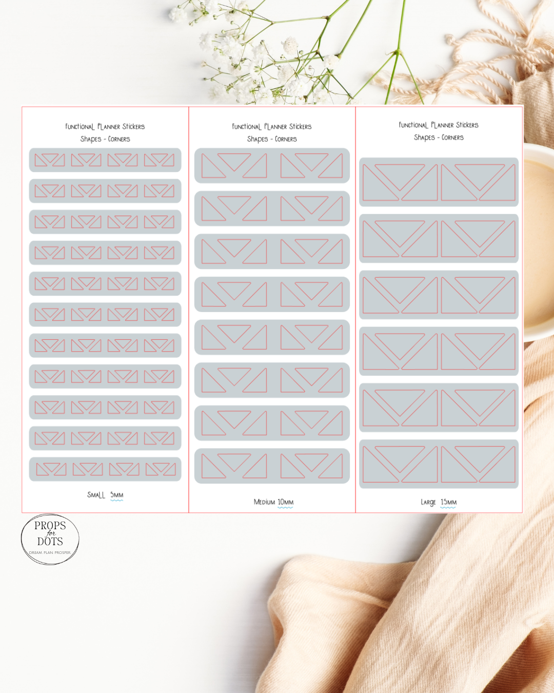 Functional Planner Shapes – Washi Sticker Set