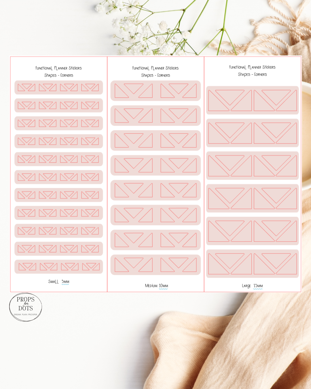 Functional Planner Shapes – Washi Sticker Set