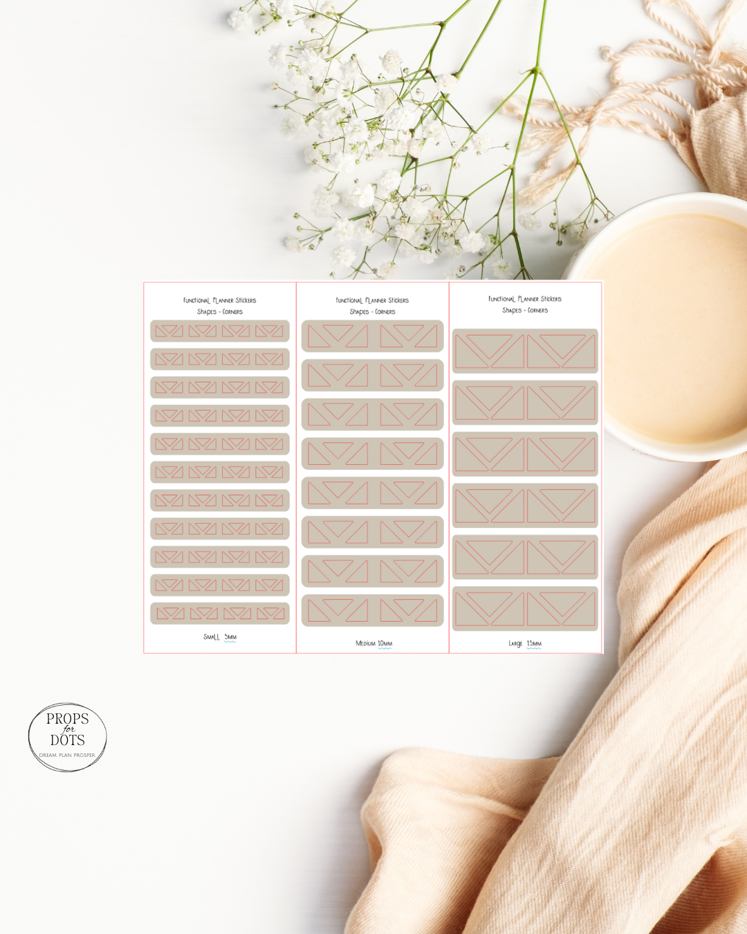 Functional Planner Shapes – Washi Sticker Set