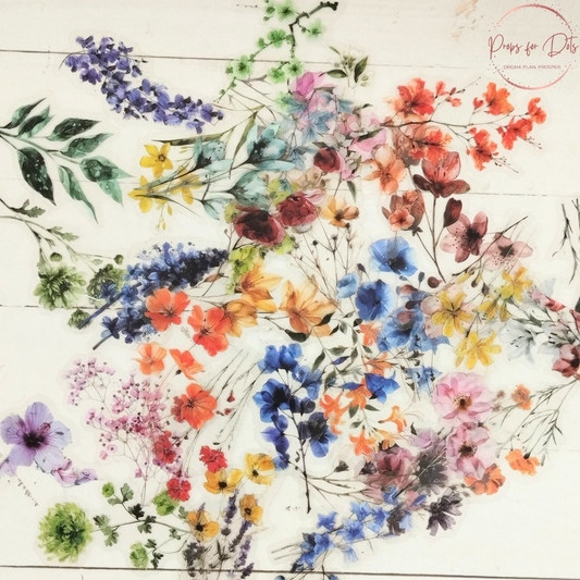 PET Stickers: Colorful Garden