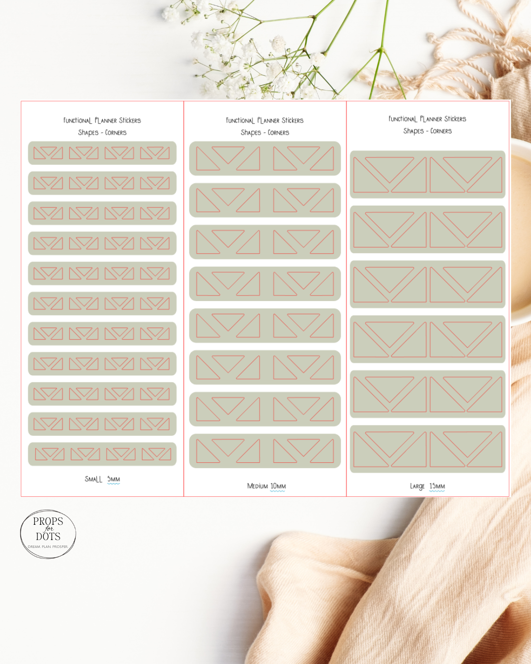 Functional Planner Shapes – Washi Sticker Set