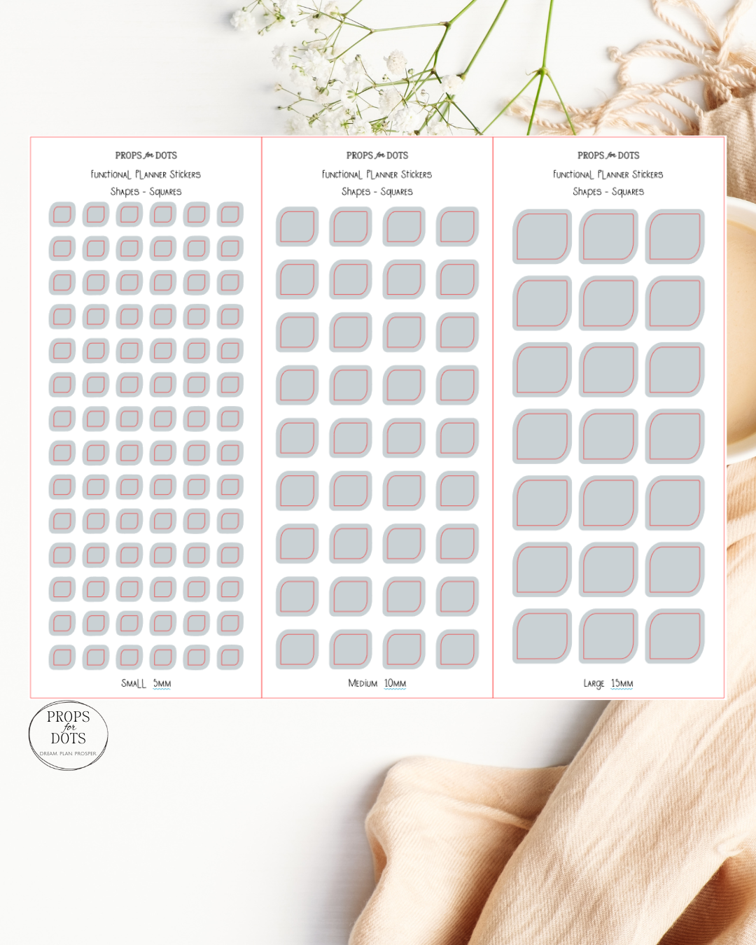 Functional Planner Shapes – Washi Sticker Set