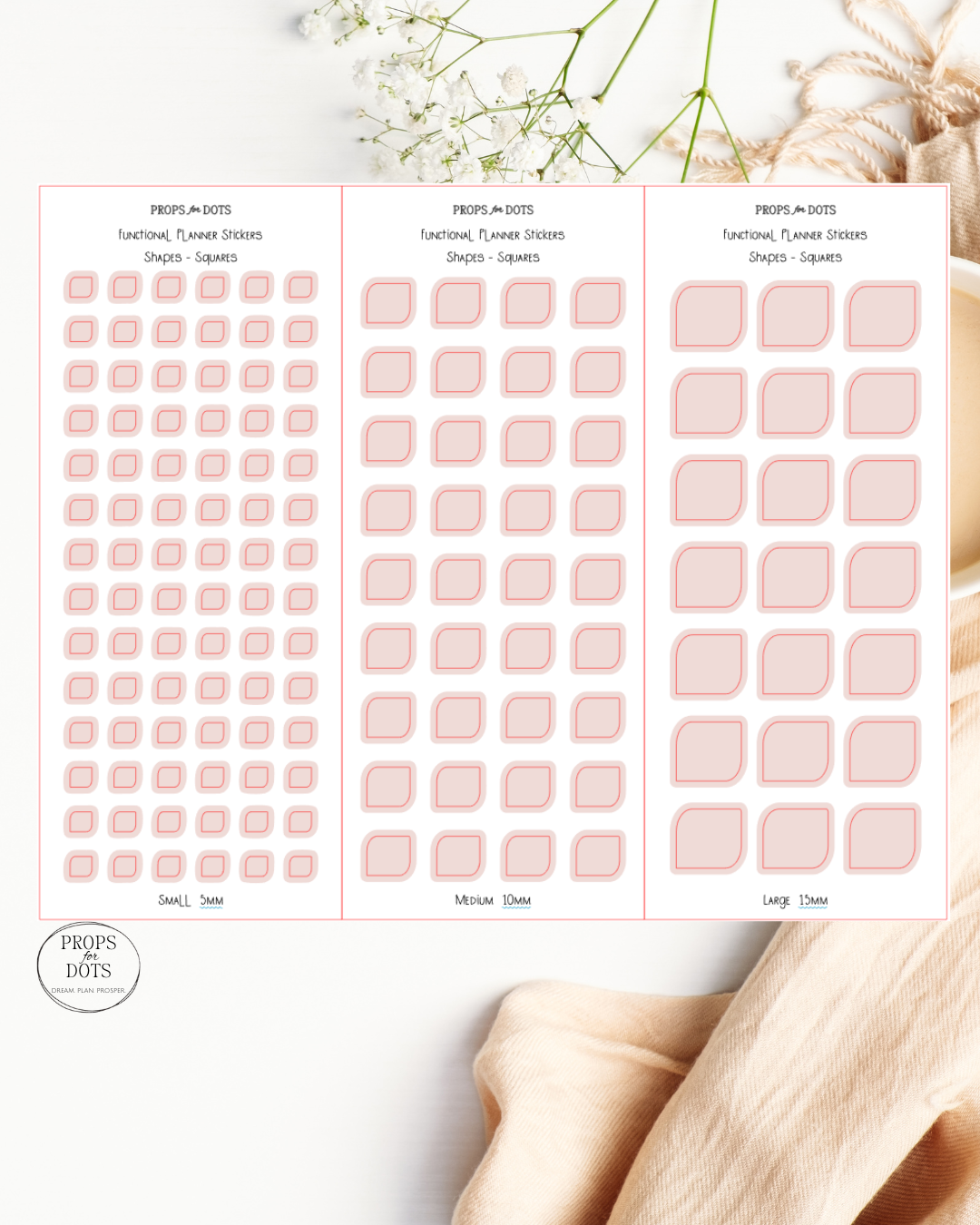 Functional Planner Shapes – Washi Sticker Set