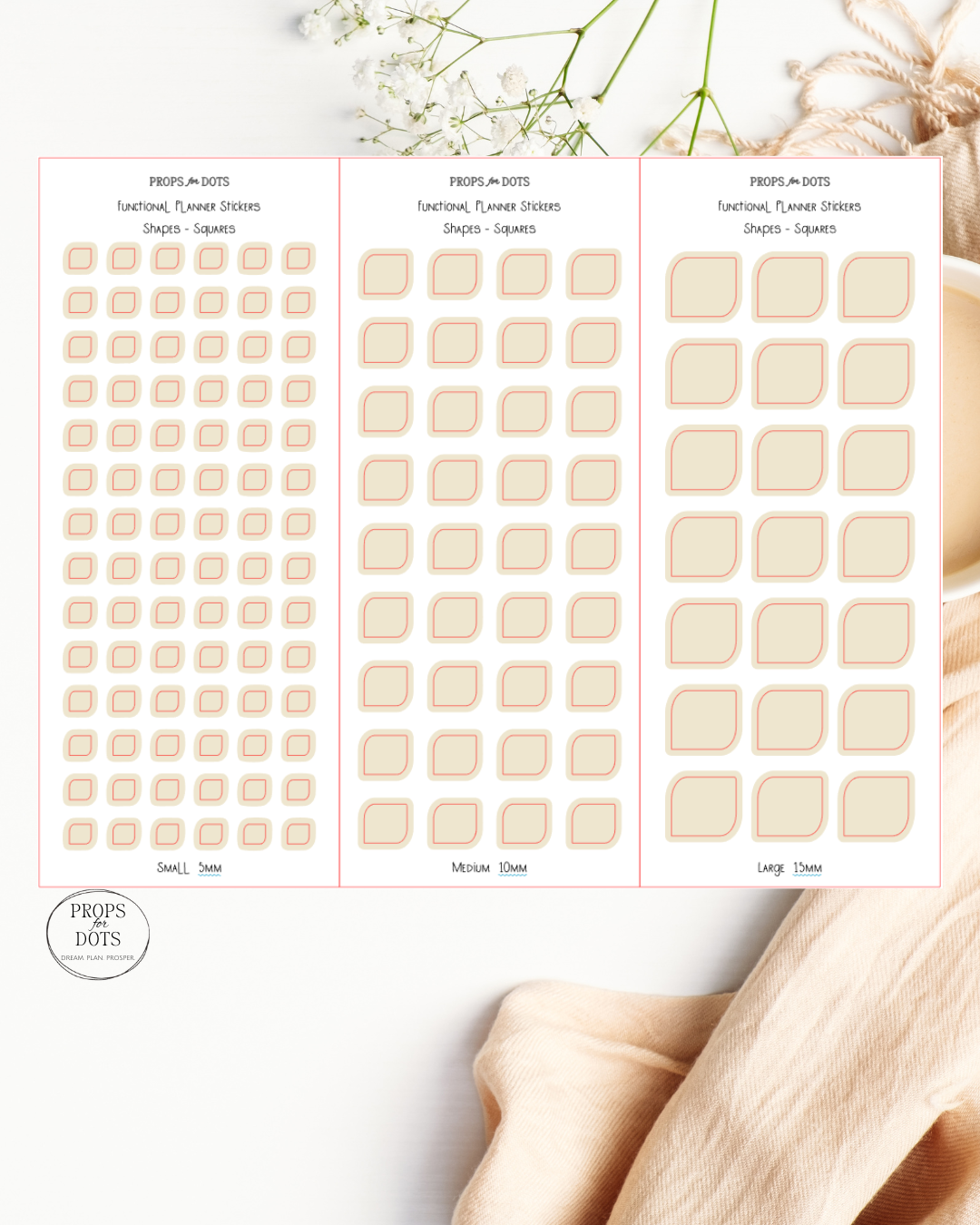 Functional Planner Shapes – Washi Sticker Set