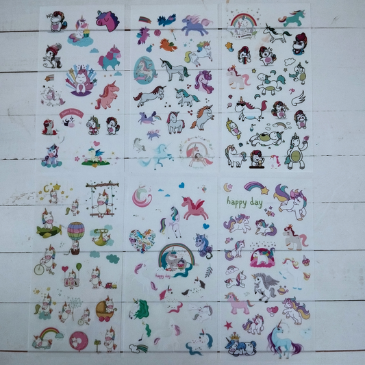 Unicorn Stickers 6-piece set