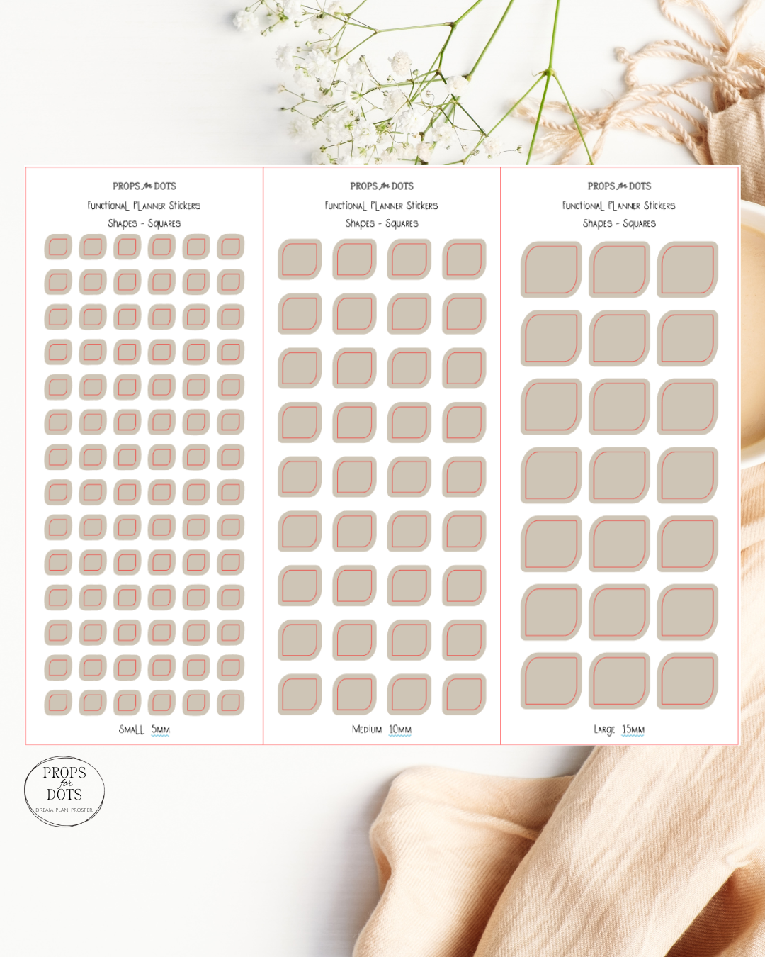 Functional Planner Shapes – Washi Sticker Set