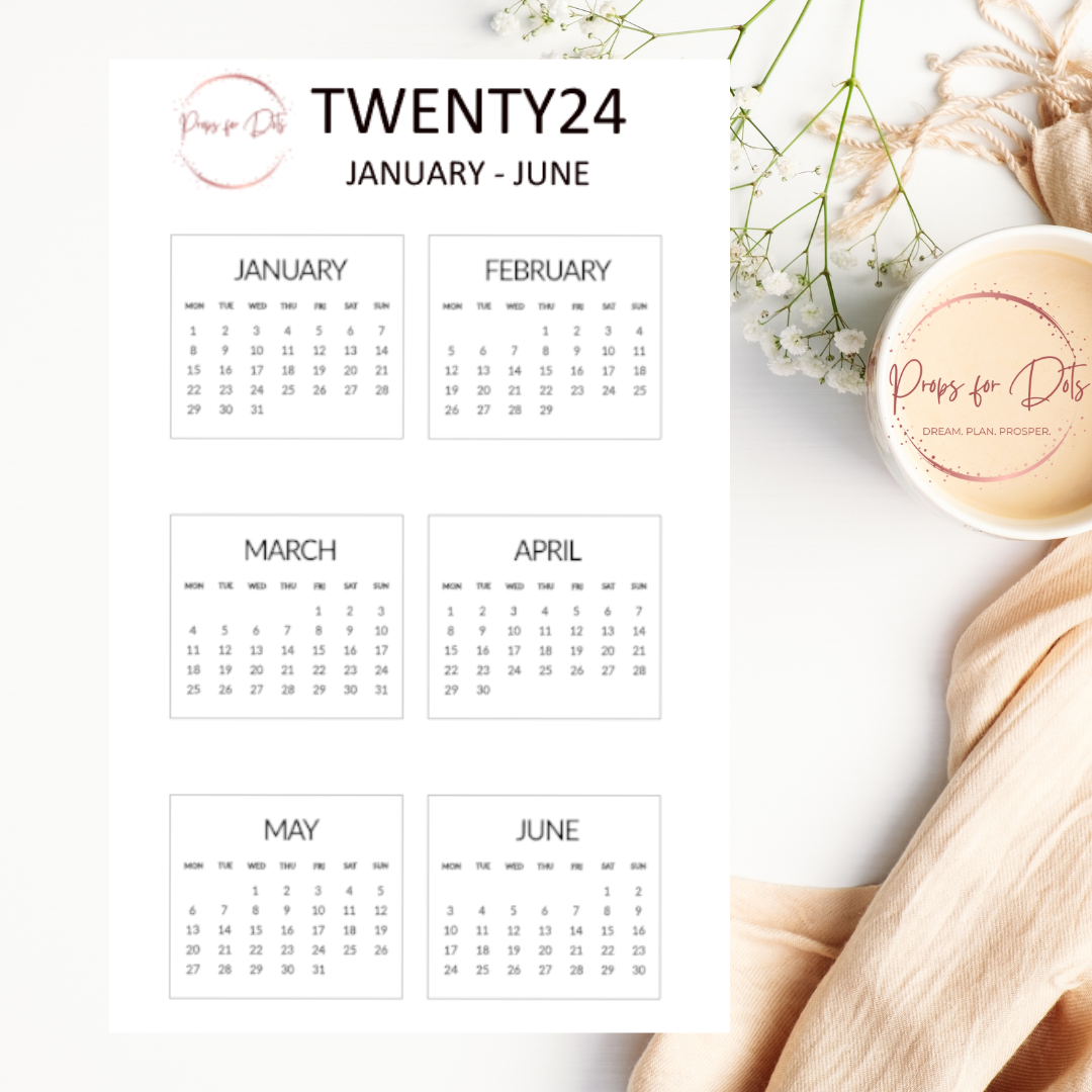 2024 Calendar stickers