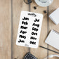 Bujo Shortcuts Month Script stickers