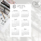 2026 Calendar stickers
