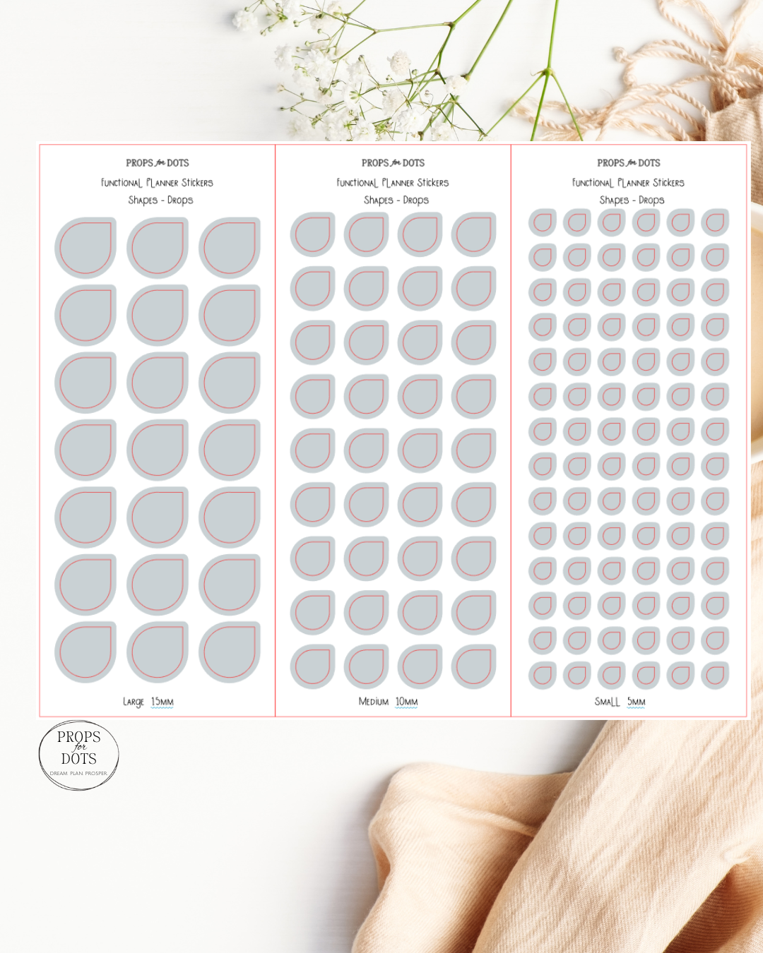 Functional Planner Shapes – Washi Sticker Set