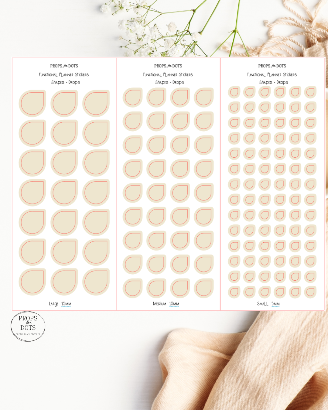 Functional Planner Shapes – Washi Sticker Set
