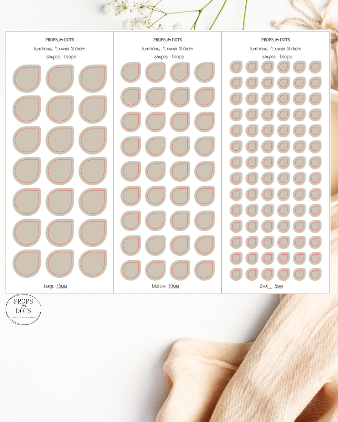Functional Planner Shapes – Washi Sticker Set