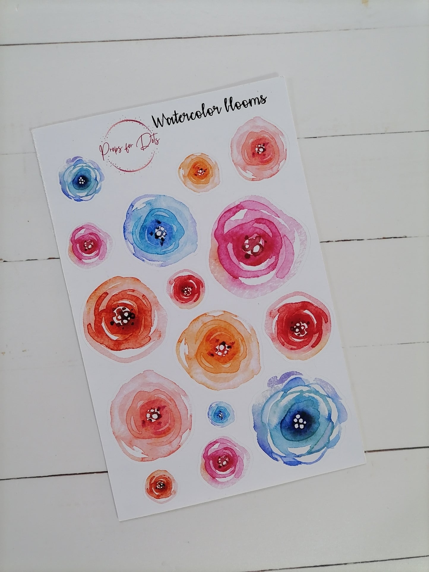 Watercolor Blooms Stickers