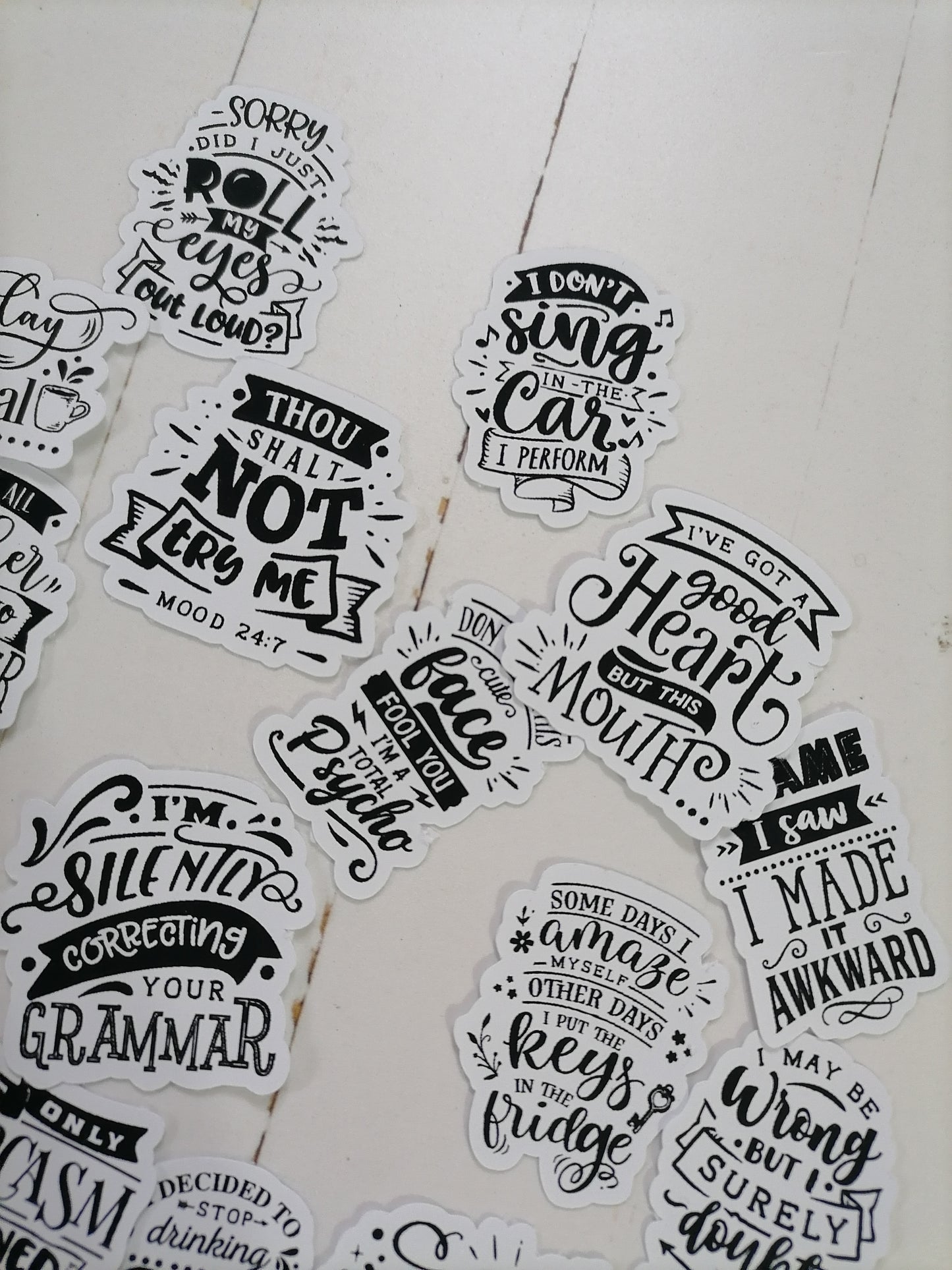 Stickers: Hand Lettered Sassy Snippets