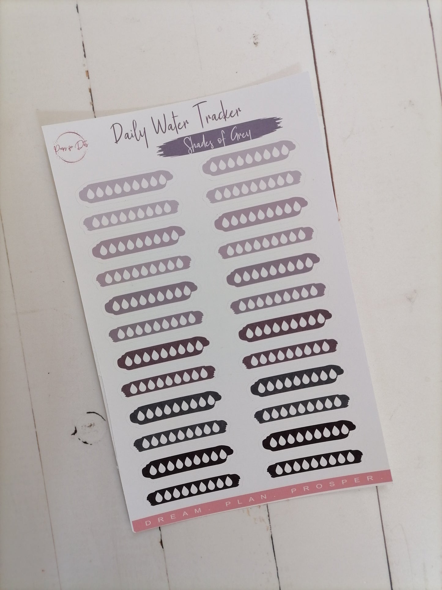 Water tracker stickers