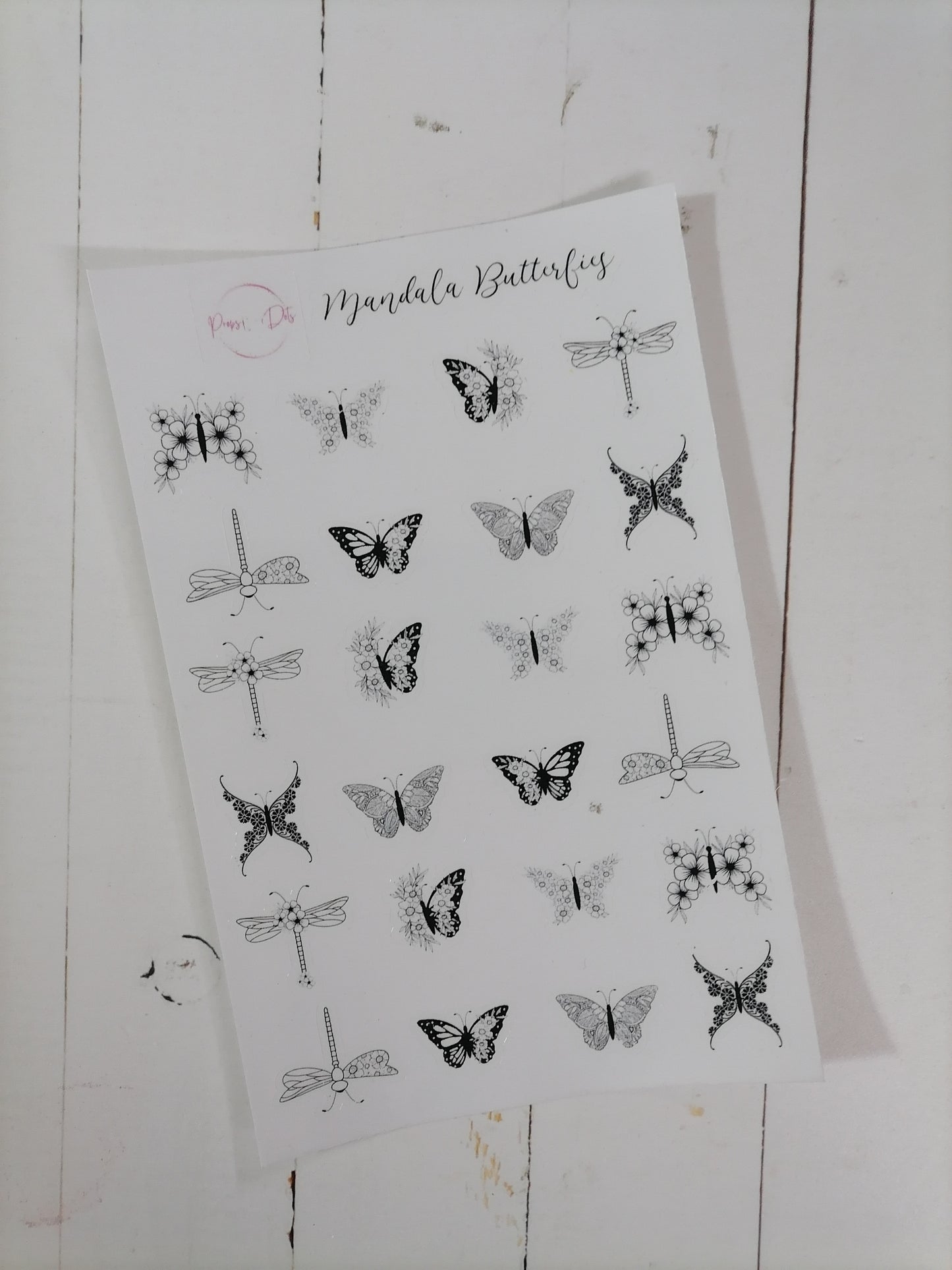 Mandala Butterfly stickers