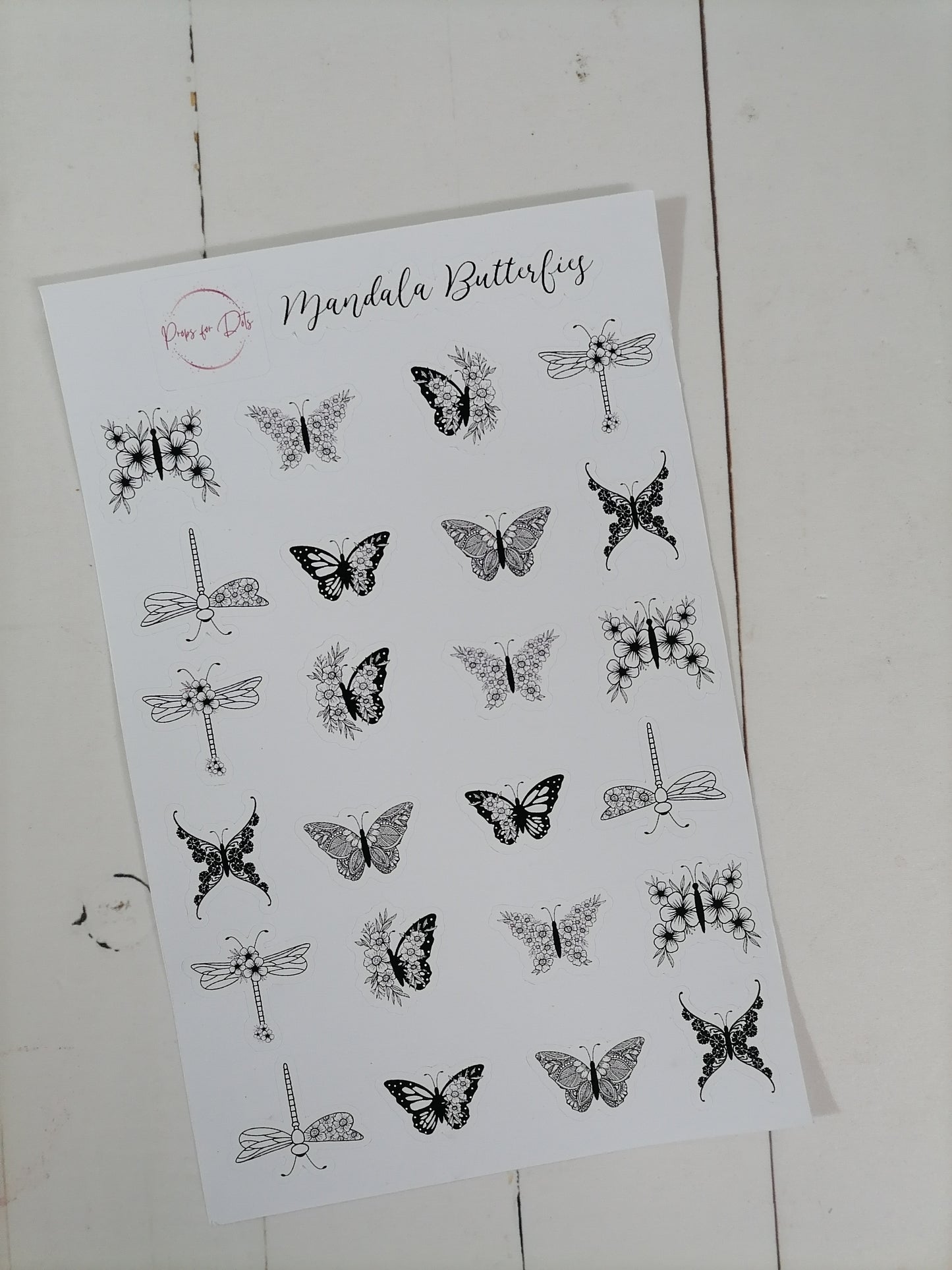 Mandala Butterfly stickers