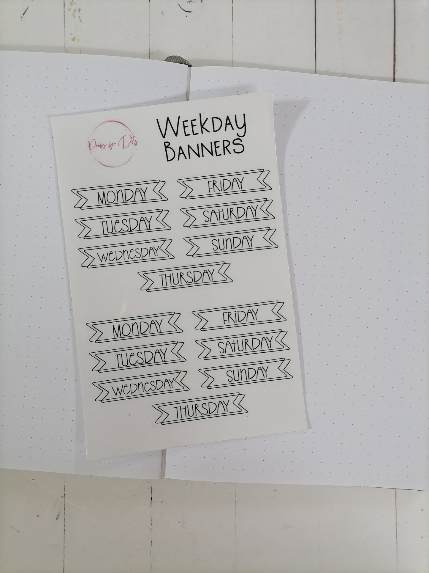 Weekday Banner stickers