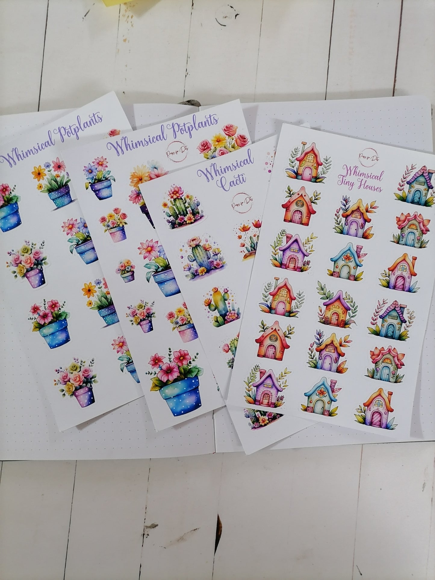 Whimsical Watercolor Stickers